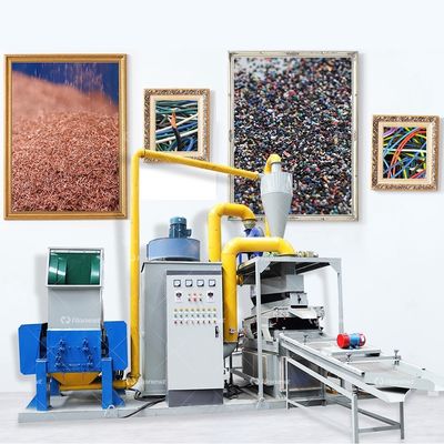 99% Sortierungsrate Elektrostatische Kupferdraht-Schrott-Zerschlagung Recyclingmaschine Kupfer-PVC-Trennungsanlage
