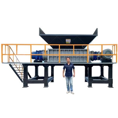 Hochleistung 15000W Doppelschacht-Schredder für Haushaltsmüll mit 9CrSi/D2/SKD-11 Blades