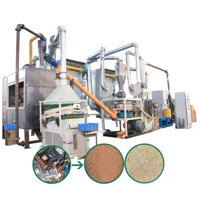 PCB-Recycling-Anlage Schaltplattenbrenn- und Trennlinie mit Luftstromtrennern