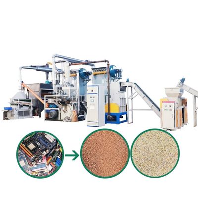 High Purity Copper Waste Circuit Board Recycling Line für Kundenvorgaben