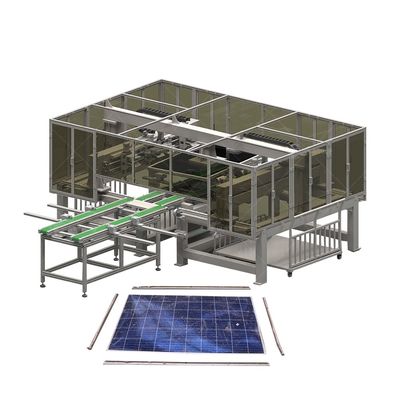 PLC-gesteuerte Solarpanel-Recyclinglinie mit Silisium-Modul-Ausbaugerät