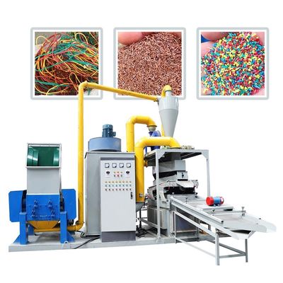 99% Sortierungsrate Elektrostatische Kupferdraht-Schrott-Zerschlagung Recyclingmaschine Kupfer-PVC-Trennungsanlage
