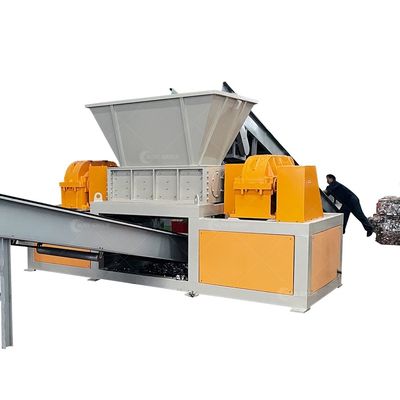 PLC-gesteuerte Doppelwellen-Schredder für Schrottmetall und Gebrauchtwagen-Recyclinglösung